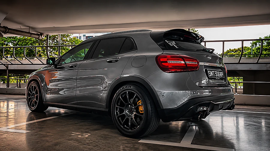 GLA rear three-quarter